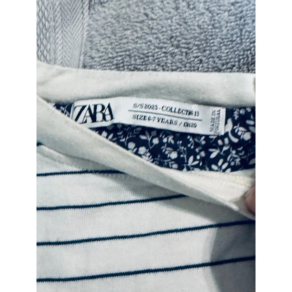 Zara 5 Shirts Bundle SZ 6 Boy Crew Neck Cotton‎ Embroidered Pocket Spring Summer